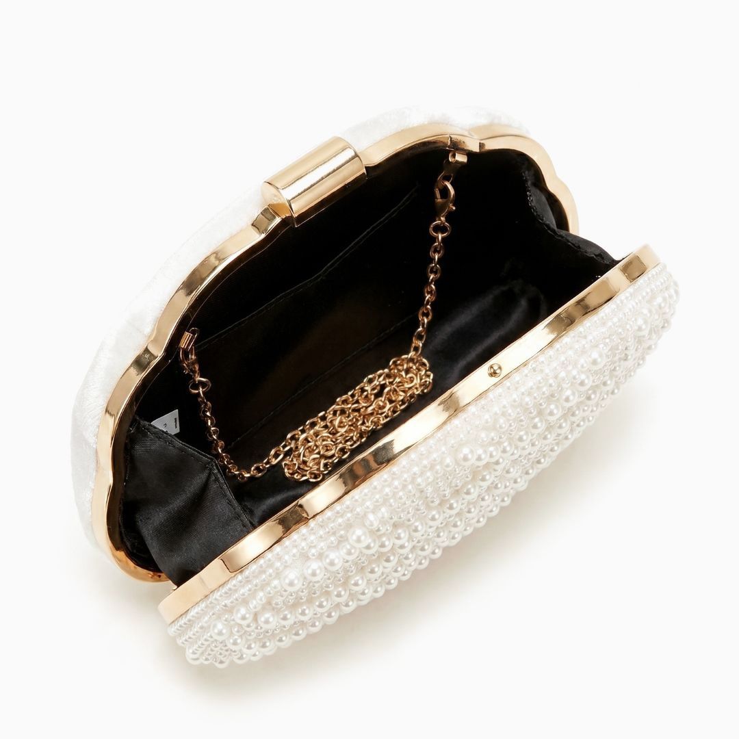 Celestine Pearl Clutch